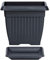 PAFEN Pot de fleurs carré avec soucoupe (24 x 24 cm, anthracite)