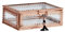 Madam Stoltz Glasbox Schatulle Schmuckdose mit Deckel Aufbewahrung mit Ornament Borte und Quaste Kupfer Glas transparent Deko Boho Ethno