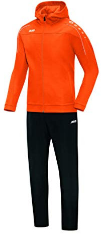 JAKO Herren Präsentationsanzug Classico mit Kapuze, neonorange, XL, M9650