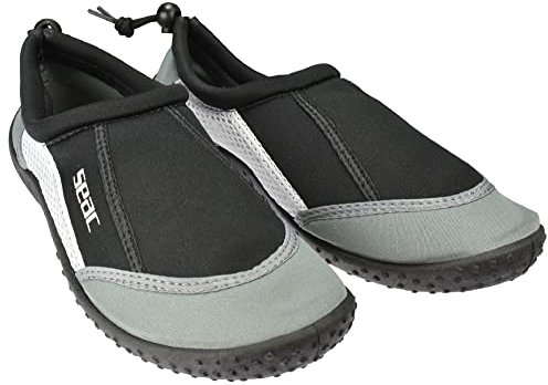 SEAC Reef, Badeschuhe für Erwachsene und Kinder, schnelltrocknend für das Schwimmbad und den Strand, grau, 35