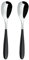 Grunwerg 2DS650BK Yin & Yang Dessert Spoons, Stainless Steel, Black