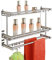 58cm Long Large Towel Rack Stainless Steel Towel Rail Bathroom Storage Shelf with Multi Towel Bar Wall Mounted Towel Holder Brushed Rails with Hooks for Bathroom Hotel Kitchen-58.6x37.8x15cm