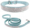 ETOPARS Hundehalsband und Leine mit Strasssteinen, Kristall Diamant Katze Hundehalsband Leine Set, Hundehalsband Geschirr, Hunde Strasshalsband