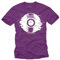 Cooles Dj T-Shirt mit Vinyl Schallplatte Lila Größe XXXL