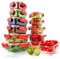 NutriChef Ensemble de 12 Boîtes Alimentaires avec Couvercles - Meal Prep- Lunch Box Verre-Conteneurs de Préparation de Repas Empilables et Robustes avec Couvercles Hermétiques- Boîtes de Conservation