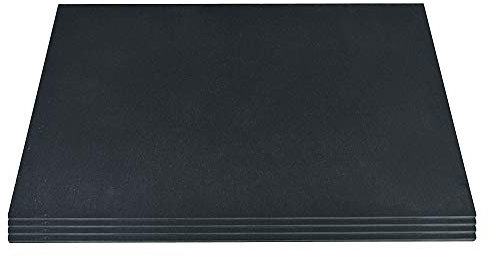 Cepewa Schieferplatte 4er Set │Steinplatte rechteckig 30 x 20 cm │Untersetzer zu Tischdekoration (4er Set Schieferplatte rechteckig)