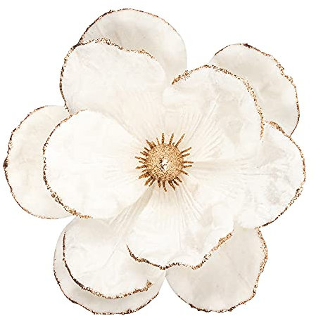 KI Store Große Weiss Magnolie Künstliche Blumen Picks Kunstblumen Magnolia für Hochzeitsstrauß Home Garden Party Office Arrangements, Sets à 6 Stück