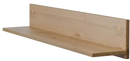 Hagge Home Wandregal Holz 100x17 - Massivholz Schweberegal, Regal, Shelf, Wandboard, Hängeregal, Regalbrett, Wandbrett