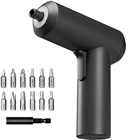 Xiaomi Mi Cordless Screwdriver 3.6V, 2000mAh Rechargable Battery. Patented One-Piece Body with USB-C Charging Port. High 5-N.m Torque Cordless Portable Screwdriver with 12 Pieces of S2 Steel Bits