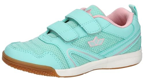 Lico Unisex Kinder Boulder V Hallenturnschuhe, Türkis Rosa, 35 EU