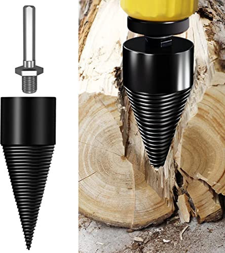 Spiral Texture Log Splitter Wood Splitter for Hammer Drills Hand Drill Impact Drill