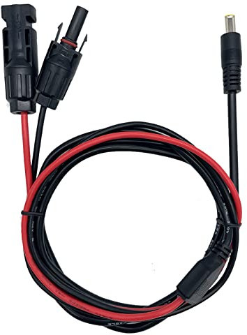 Nuofany Solar Panel Connector to DC 8MM Adapter Cable, Compatible with Solar Connector Solar Generator Portable Power Station and Solar Panel