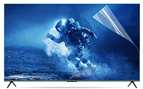 JQZWXX 43 50 55 58 65 75 Anti-Glare TV Film Anti-Blue Light TV Screen Protector, Frosted Surface Dustproof Filter Film, Protection Eyes, for Sharp, Sony, Samsung, Hisense Etc / 50in 1101x620mm