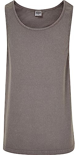 Urban Classics Herren Top Heavy Oversized Acid Wash Tank Asphalt 4XL