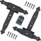 KOTARBAU® 2er Set Kreuzgehänge 200 mm Ladenband Scharnier Band Platte Baubeschlag Torbeschlag Holzverbindung Werfgehänge T-Scharnier T-Band Pulverbeschichtet