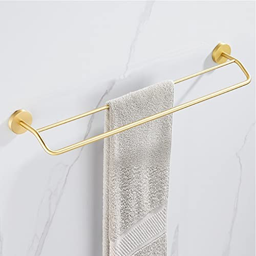 JUNNIU Porte-Serviettes, Porte-Serviettes pour Salle de Bain, Porte-Serviettes de Salle de Bain en cuivre brossé léger, Porte-Serviettes de Bain Minimaliste Nordique/Double pôle/a Decoration