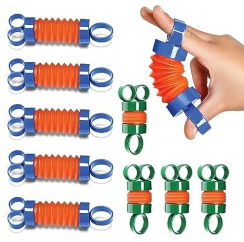 Finger Poppers Fidget Toys per bambini, esercizi a mano Pop Tube Mini Fidget Toys, giocattolo sensoriale per ragazzi e ragazze, giocattolo terapeutico, set da 10, CC-1016-10PK