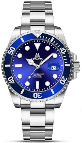 LN LENQIN Orologio Uomo Orologi in Acciaio Inossidabile Da Uomo Orologio Analogico Al Quarzo Impermeabile Orologi Da Polso Da Con Data Casual Alla Moda Luminosi