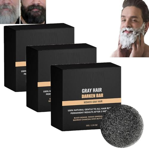 Haventic Gray Hair Reverse Bar,Haventic - Gray Hair Reverse Bar, Haventic Seife,Spartan Gray Hair Reverse Bar,lumeld gray gone soap, Reverse Grey Hair Bar Shampoo (3pcs)