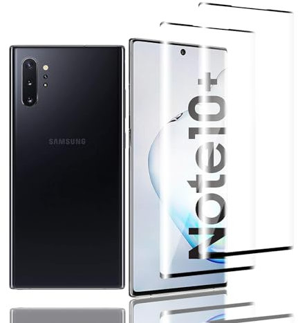 Zicurz 2 Stück Schutzglas für Samsung Galaxy Note 10 Plus, für Panzer Schutz Glas, Schutzfolie, HD Displayschutz, Blasenfrei, für Samsung Galaxy Note 10 Plus