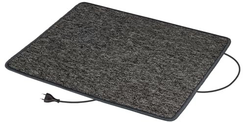 Infrarot Heizteppich Fußwärmer Heizmatte 60x70cm - Made in Germany - Teppichheizung 47 Watt, 230V, Farbe: Anthrazit