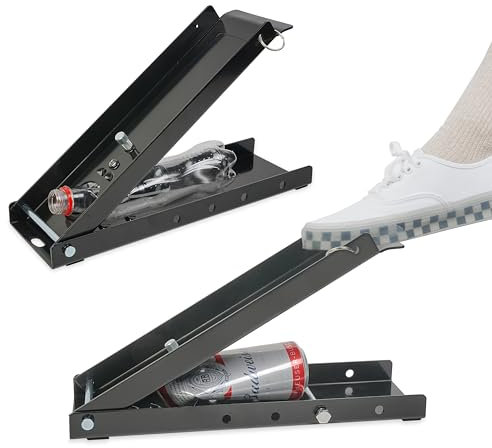 DUNTSEI Can Crusher,Foot Operated Can Crushers for Recycling,Tin Can Crusher Flatten cans,bottles,Wall - Hanging,Heavy-Duty,Comes with stopper bar