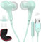 HGCXING USB Headphones for PC Laptop Magnetic 7.5FT Wired Earbuds Computer Headset with Microphone Control Mute Mic Noise Canceling in Ear Eartips Corded Earphones for MacBook Pro Zoom Meetings