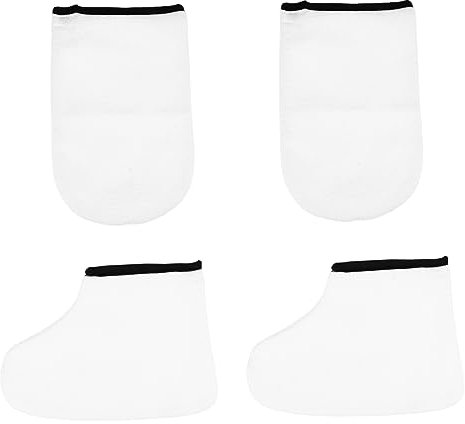 Beatifufu 2 Paar Paraffin Wachsbadhandschuhe Und Stiefelhilfe Handspulenfuß -spa -covers