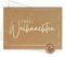 møij 5er Set Weihnachtskarten aus Kraftpapier mit Heißfolienprägung gold - Inklusive Briefumschläge cremeweiß und Wachssiegel - Schriftzug Frohe Weihnachten