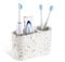 Luxspire Zahnbürstenhalter, 2 Slots Zahnbürste und Zahnpasta Halter für Badezimmer, Harz Zahnbürstenhalter elektrische Zahnbürste Stand für Eitelkeit Countertop, Bad-Accessoires, Terrazzo