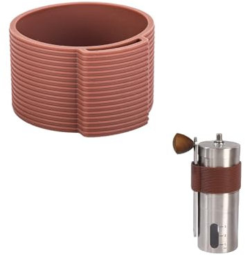 NentMent Manual Coffee Grinder Burr Hand Crank Holder Hanging Clip Storage Organizer Sleeve Case Silicone Cover for Portable Stainless Steel Coffee Bean Cranked Grinders Mill Machine