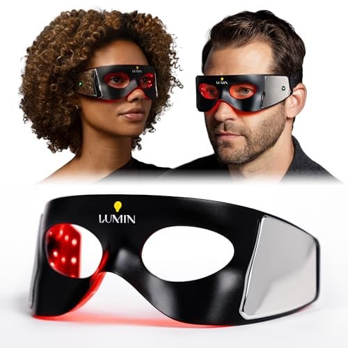 Lumin ator - Maschera per occhi a LED per uomini e donne, anti-invecchiamento, aumenta il collagene, riduce occhiaie e rughe, terapia con luce rossa per trattamento e ringiovanimento sotto gli occhi,