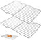 Jinsion Lot de 2 grilles de refroidissement en fil de fer - 31 x 20 cm - Grille de refroidissement pour four, grille de refroidissement, petite grille rectangulaire pour cuisine, rôtir, griller,
