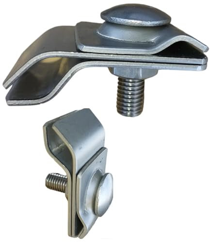 PAG Turbo GmbH® - Blitzschutz Blitzableiter Material, Tiefenerder, Φ8 Aluminium Draht, Halter, Klemmen, Verbinder (Dachrinnenklemme Edelstahl) Art. Nr. BS10