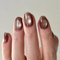 24pcs Short Press on Nails Cat Eye False Nails Dark Brown Fake Nails Stick on Nails Removable Glue-on Acrylic Nail Tips Wedding Bridal Accessories for Women