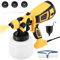 HVLP Kit de pulvérisation de peinture 850 W - Pistolet à peinture filaire - Pistolet à peinture électrique - Pulvérisateur de peinture mural avec réservoir d'eau de 1400 ml - 4 buses - Pour la maison