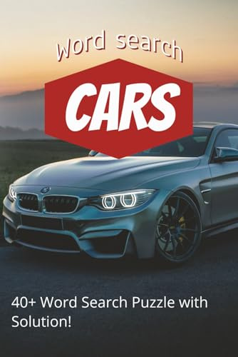 Cars Word Search Book: word puzzle fun games for adults