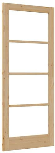 vidaXL porta interna con vetro 'ORKDAL'83x202x4 cm in legno massello di pino