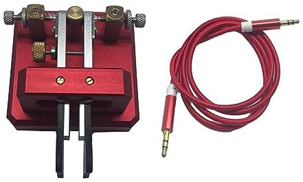 Ujjdwiurgh Automatic Morse Dual-Paddle Telegraph Key CW Key for Ham Radio Users for Amateur HAM RADIO CW Paddle Key Amateur Red