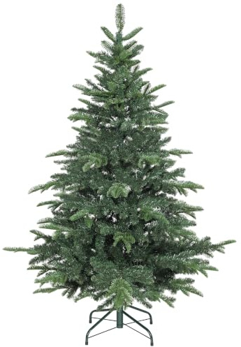HOMCOM 5ft Artificial Christmas Tree with Realistic Tips, Wide Shape, Green