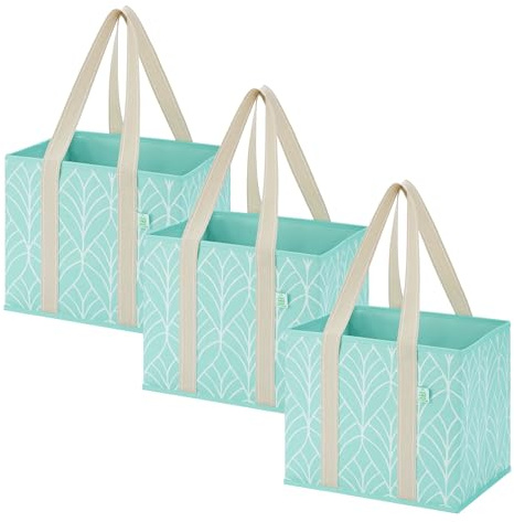 VENO 3 Pack Heavy Duty Reusable Grocery Shopping Bags Utility Tote