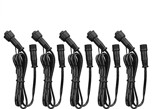 ERYUE Deck Light Extension Cable Set of 5 Long 39.4in Cords for Garden Spike Lights and Solar Shed Pendant PVC Material