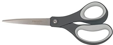 Fiskars 01-005409 Softgrip Titanium Erwachsenenschere, 20,3 cm, Grau
