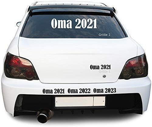 Sunnywall Oma 2021 2022 2023 Autotattoo Heckscheibe Aufkleber Größe: Größe 1