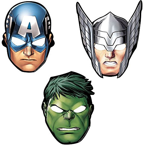 amscan Avengers Papier Masken