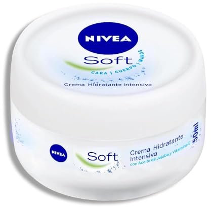 NIVEA Soft (1 x 300 ml), crema multiusos con aceite de jojoba y vitamina E, crema hidratante intensiva para el cuidado de la piel de cara, cuerpo y manos, sin parabenos