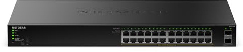 NETGEAR 24 Port PoE Switch (GS324TP) | Smart Managed Gigabit Network Switch | 24 x PoE+ @ 190W | SFP Uplinks | Desktop or Rackmount