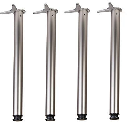 Pieds de Table. Jeu de 4 Pieds KLOSE BESSER Couleur Inox Brillant Hauteur 710 mm