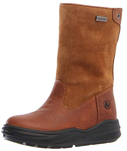Naturino Aspen Kinder Lederstiefel Rainstep wasserdicht Reißverschluss Gr.33-40 braun EUR 35