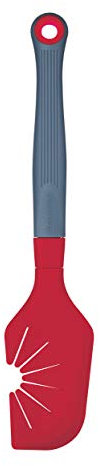 Colourworks 'The Swip' Silicone Spatula and Whisk Cleaner Tool, Cherry, 29 cm, Red